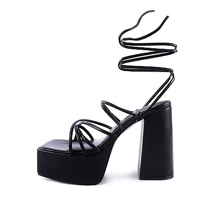 London Rag Anvil Women's Block Heel Sandals