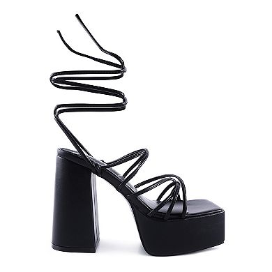 London Rag Anvil Women's Block Heel Sandals