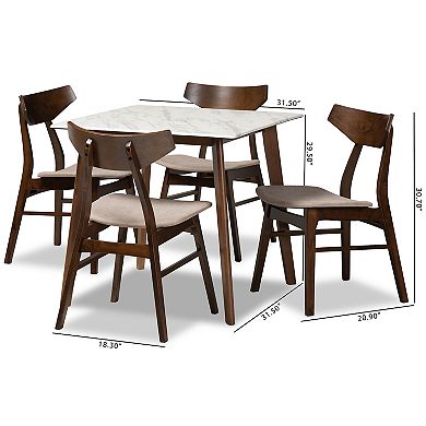 Baxton Studio Pearson Dining 5-piece Set