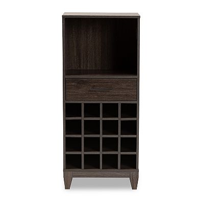 Baxton Studio Trenton Bar Wine Cabinet