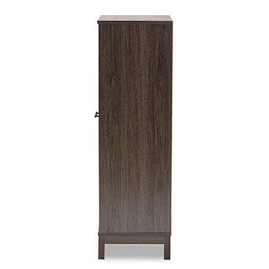 Baxton Studio Trenton Bar Wine Cabinet