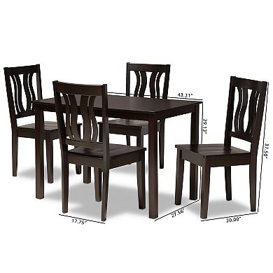 Baxton Studio Zamira Dining 5-piece Set