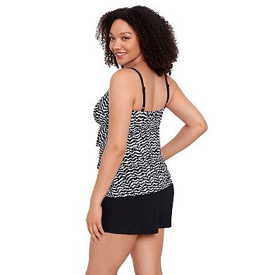 Women's Great Lengths Print Triple Tier Swim Dress