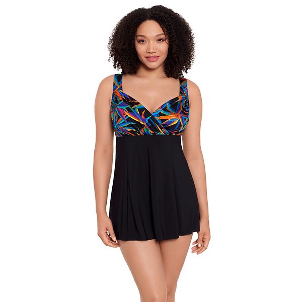 Women's Great Lengths Draped Crossover Swim Dress