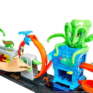 Hot Wheels City Ultimate Octo Car Wash Playset with Color Changing Car ...