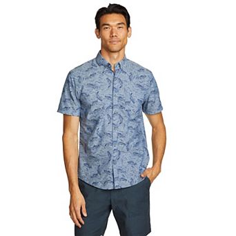 Men's Eddie Bauer Baja Print Short Sleeve Button-Down Shirt