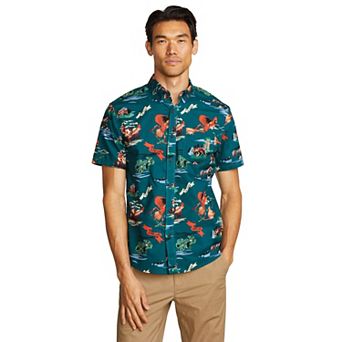 Men's Eddie Bauer Baja Print Short Sleeve Button-Down Shirt