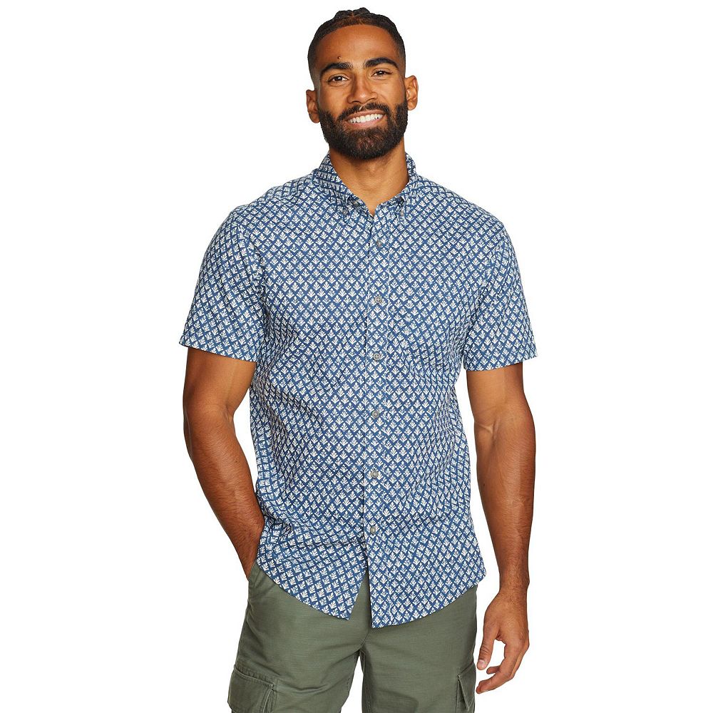 Men's Eddie Bauer Baja Print Short Sleeve Button-Down Shirt