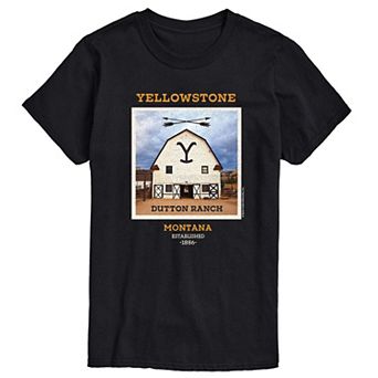 Big & Tall Yellowstone Button Ranch Barn Tee
