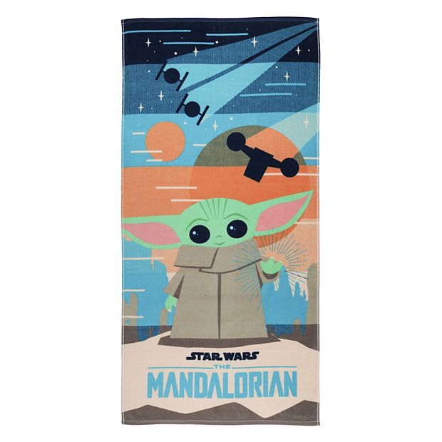 Star Wars: The Mandalorian Shower Curtain and Rug Bath Set Green