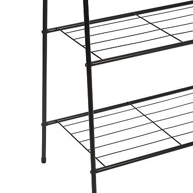 Organize It All Garment Rack with 2 Tier Shelving