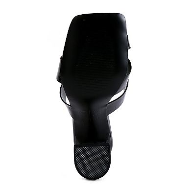 London Rag Snatched Intertwined Toe Ring Heeled Sandals