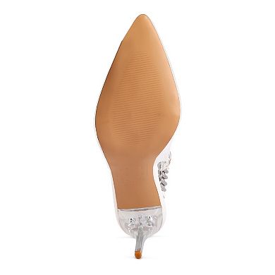 London Rag Goddess Women's Chain Slingback Dress Sandals