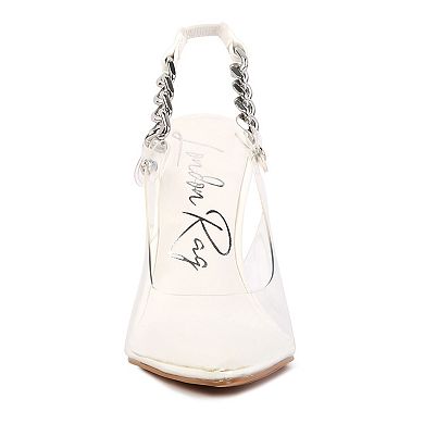 London Rag Goddess Women's Chain Slingback Dress Sandals