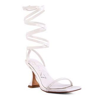 London Rag Lewk Women's Strappy Spool Heel Sandals