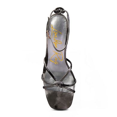 London Rag Prisma Women's Tie-Dye Platform Block Heel Sandals