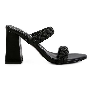 London Rag Mi Amor Women's Braided Block Heel Dress Sandals