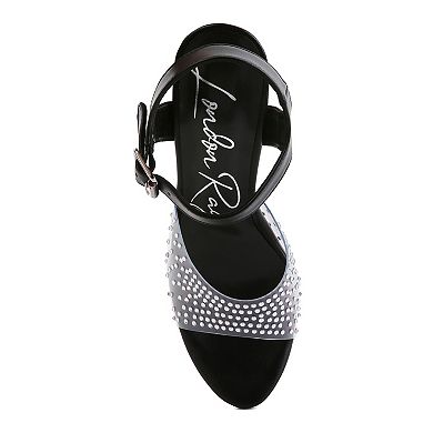 London Rag First Date Women's Rhinestone High Heel Sandals