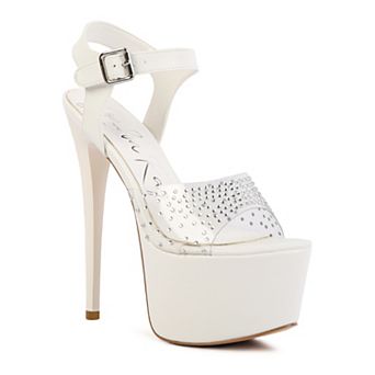 London Rag First Date Women's Rhinestone High Heel Sandals