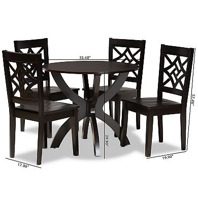 Baxton Studio Anila Dining 5-piece Set