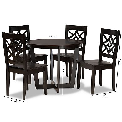 Baxton Studio Brava Dining 5-piece Set