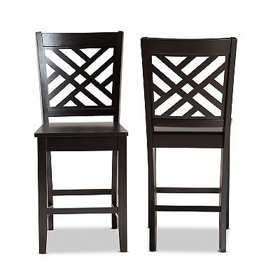 Baxton Studio Caron Counter Stool 2-piece Set