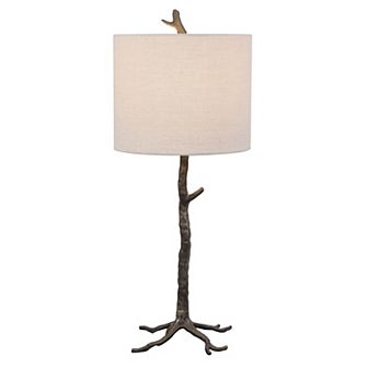 Hand-Cast Rustic Table Lamp
