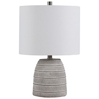 Concrete Etched Table Lamp