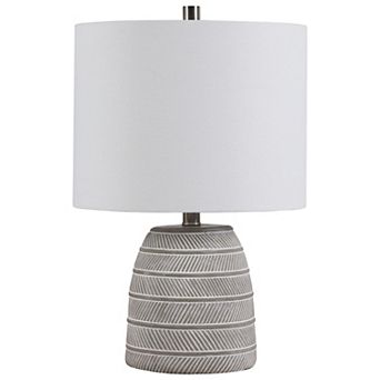 Concrete Etched Table Lamp