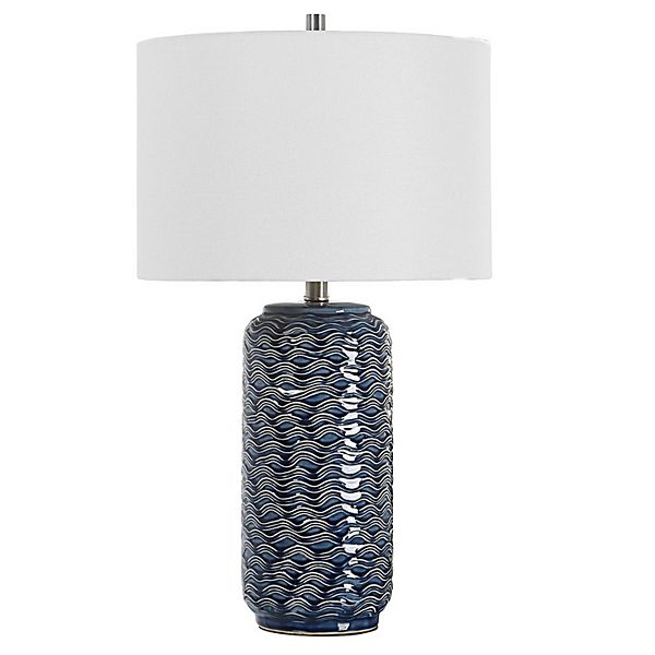 Ceramic Wavy Textured Table Lamp