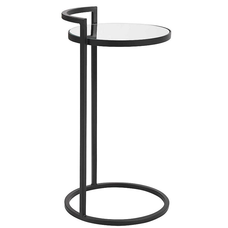 UPC 792977000021 product image for Mirror-Top Iron Accent Table, Black | upcitemdb.com