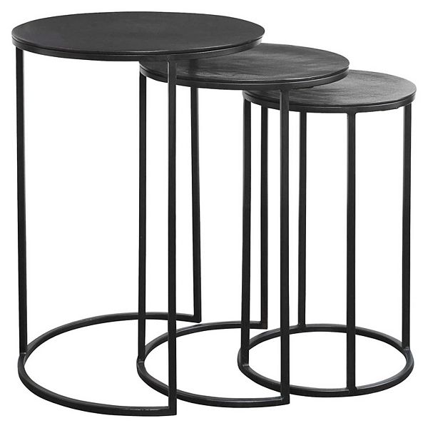 Iron Nesting Table 3piece Set