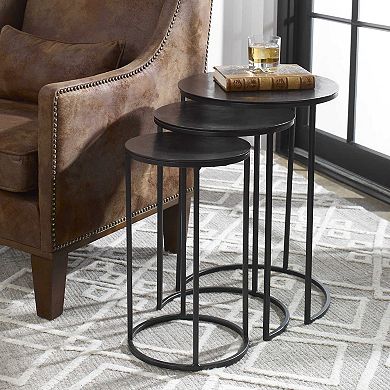 Iron Nesting Table 3-piece Set