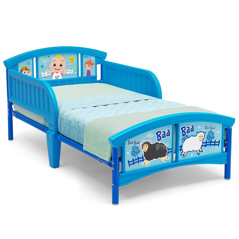 Delta Children CoComelon Plastic Toddler Bed, Blue