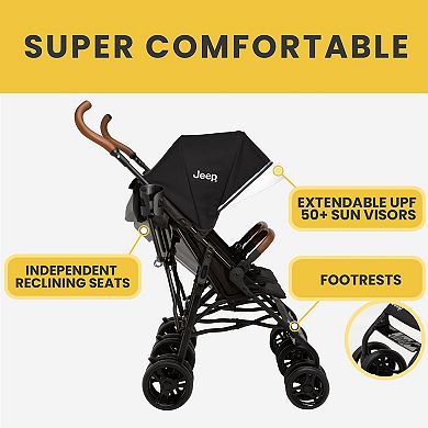 Jeep PowerGlyde Plus Side x Side Double Stroller by Delta Children