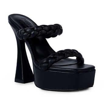 Rag & Co Pin-Up Women's Leather High Heel Sandals