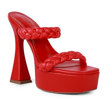 Rag & Co Pin-Up Women's Leather High Heel Sandals