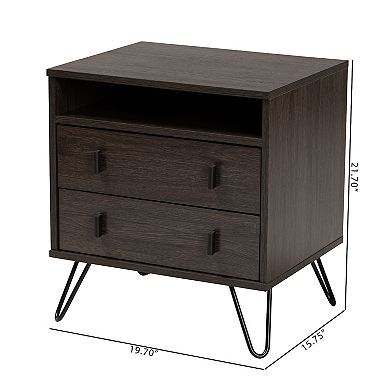 Baxton Studio Glover Nightstand