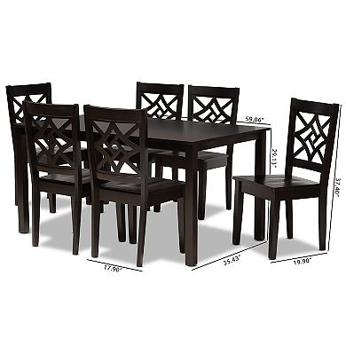 Baxton Studio Nicolette Dining 7-piece Set