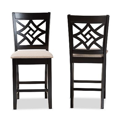 Baxton Studio Nicolette Counter Stool 2-piece Set