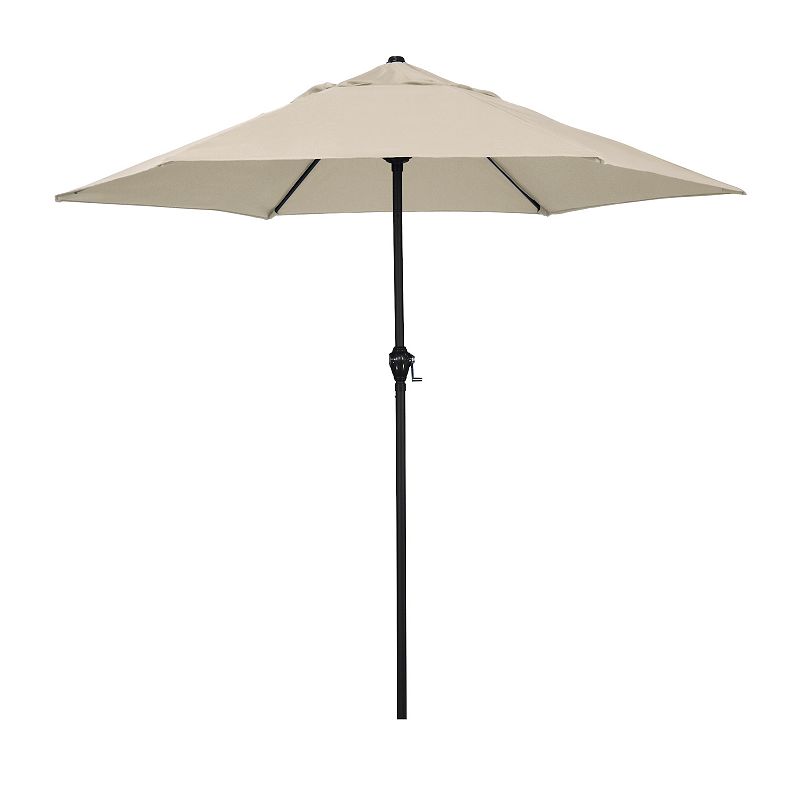 Astella 9-ft. Steel Market Push-Button Tilt Patio Umbrella, Beig/Green