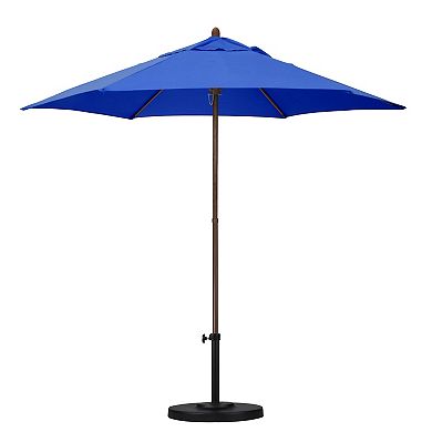 Astella 9-ft. Wood-Grained Market Push Lift Patio Umbrella