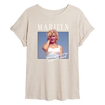 Juniors' Marilyn Monroe "Important" Oversized Graphic Tee