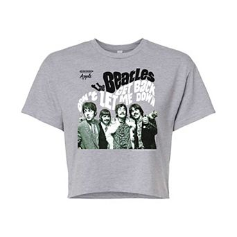 Juniors' The Beatles "Don't Let Me Down" Cropped Graphic Tee