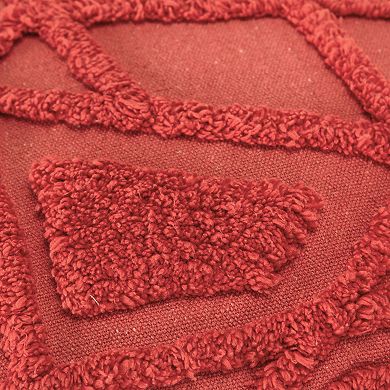 Rizzy Home Paige Textured Coral Throw Pillow