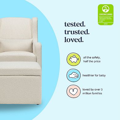 DaVinci Adrian Swivel Glider with Storage Ottoman