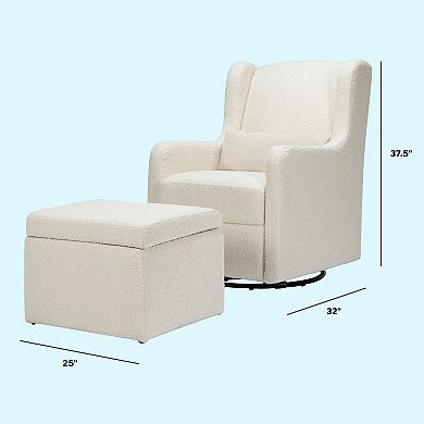 DaVinci Adrian Swivel Glider with Storage Ottoman