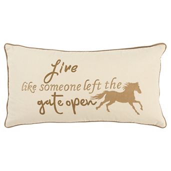 Rizzy Home Elle Horse Inspiration Throw Pillow