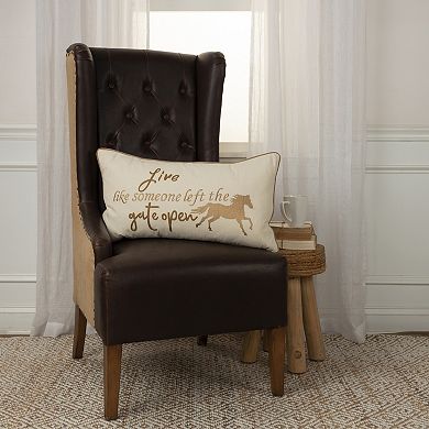 Rizzy Home Elle Horse Inspiration Throw Pillow