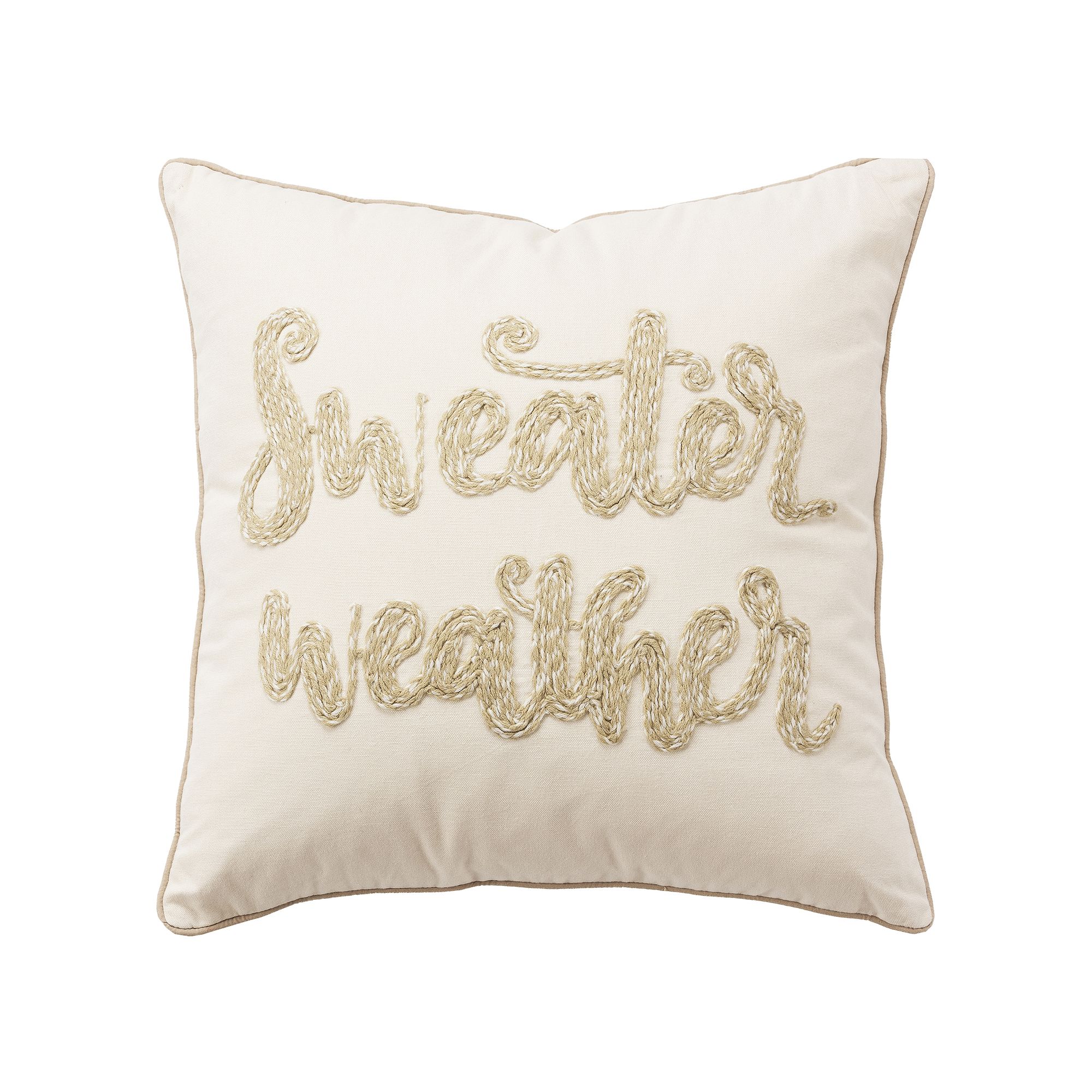 Rizzy Home Cade Throw Pillow, Natural